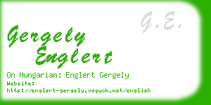 gergely englert business card